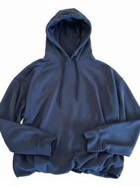 Athleta Charcoal Hooded Scoop-Neck Pullover